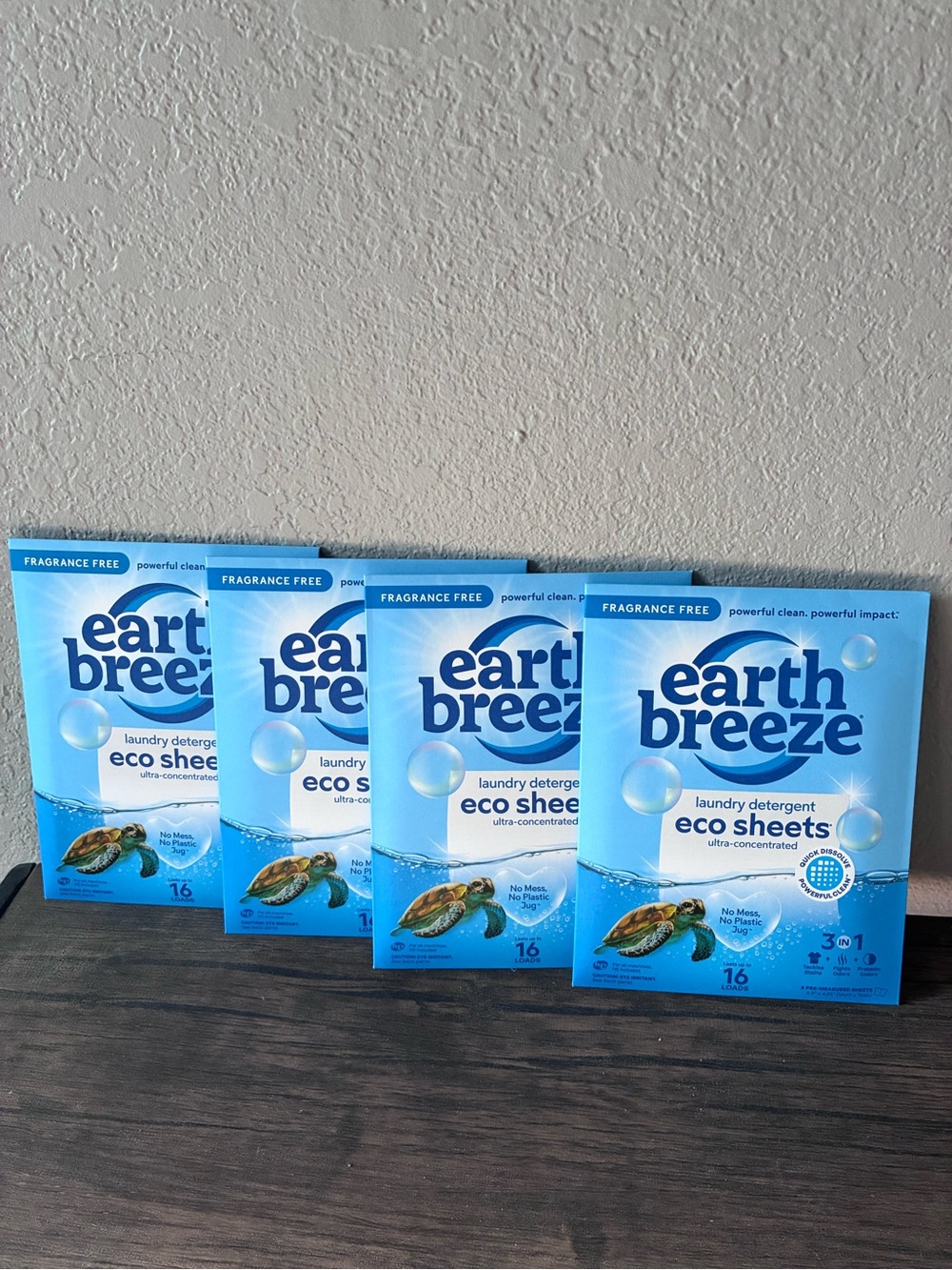 Earth Breeze Laundry Detergent Eco Sheets 16 Load You will get 4 PACKAGES!